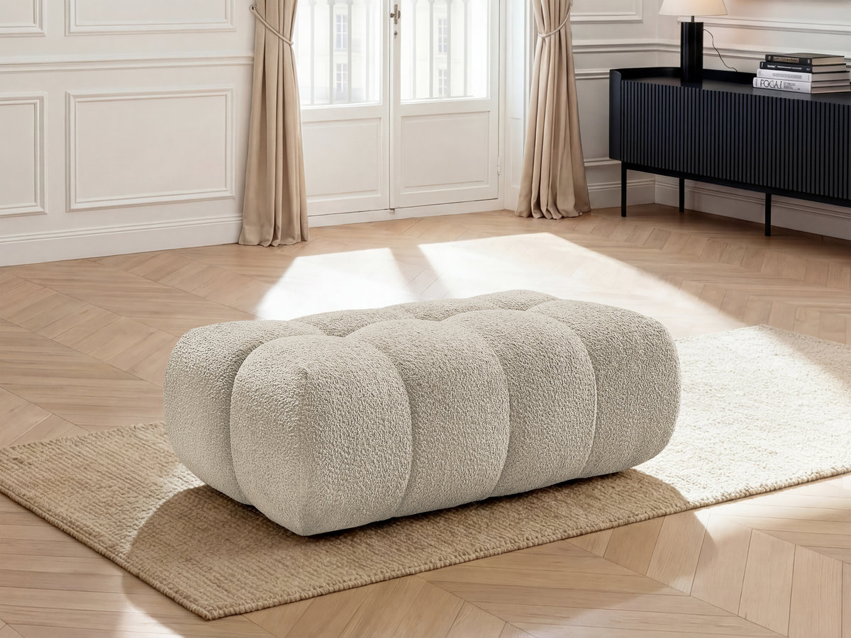 Pouf JAYA tissu chenille
