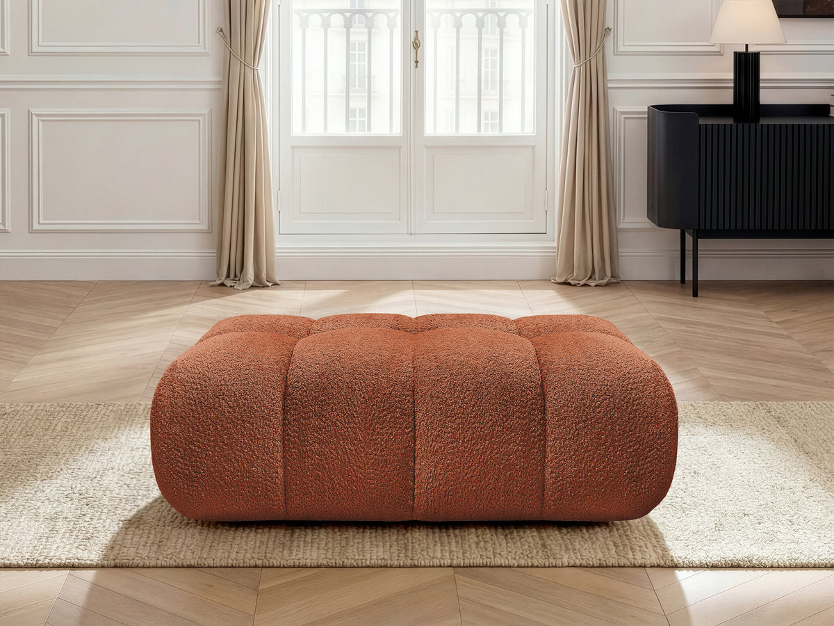 Pouf JAYA chenille orange — vue 4