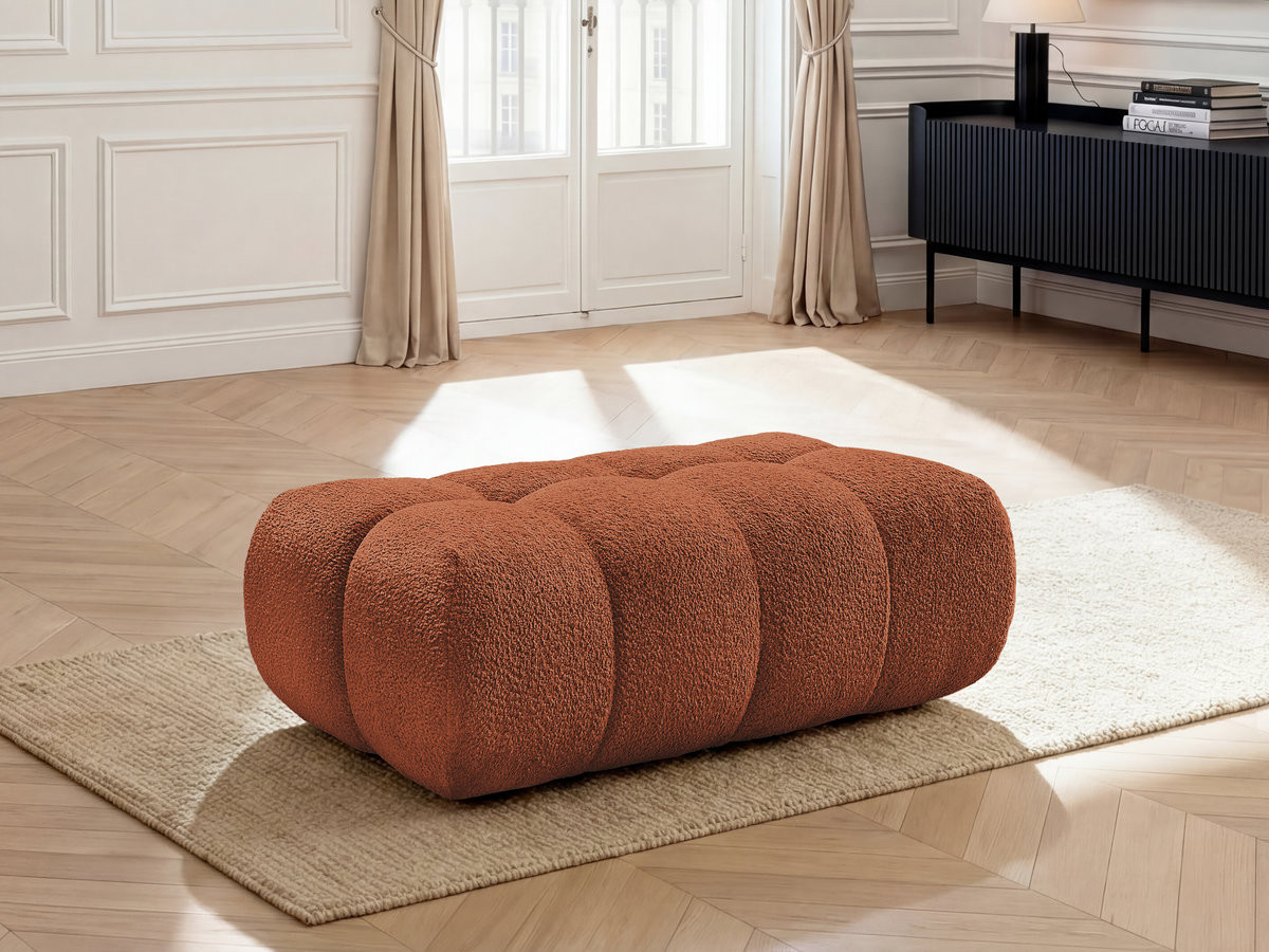 Pouf JAYA chenille orange