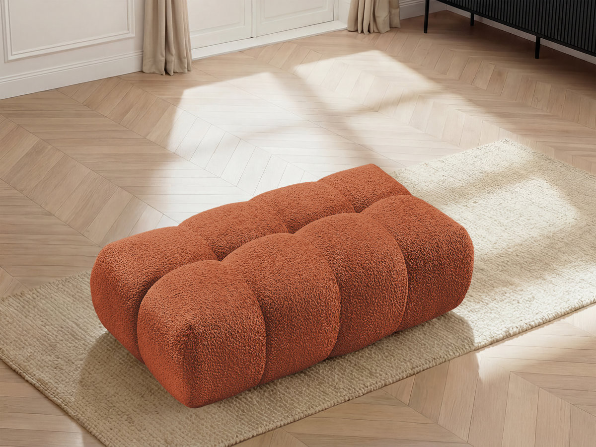 Pouf JAYA chenille orange — vue 5