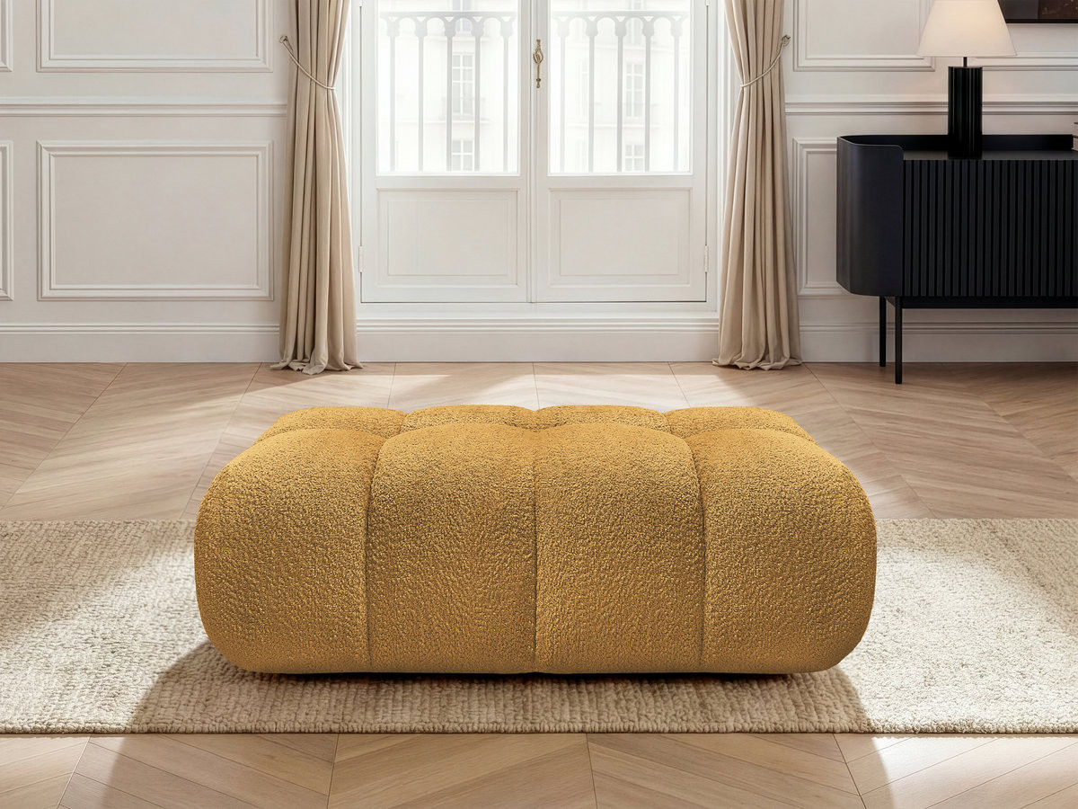 Pouf JAYA chenille jaune — vue 4