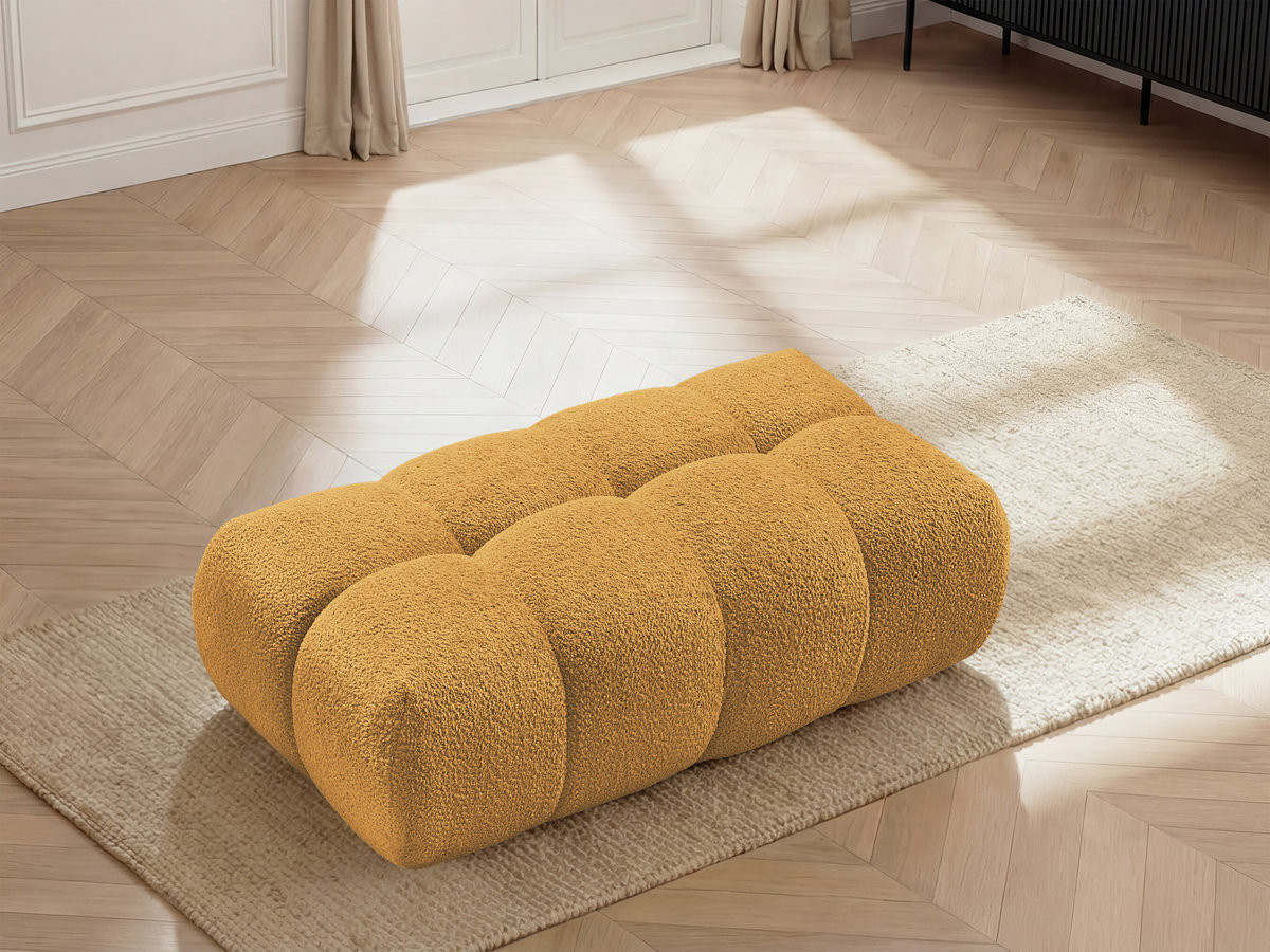 Pouf JAYA chenille jaune — vue 5