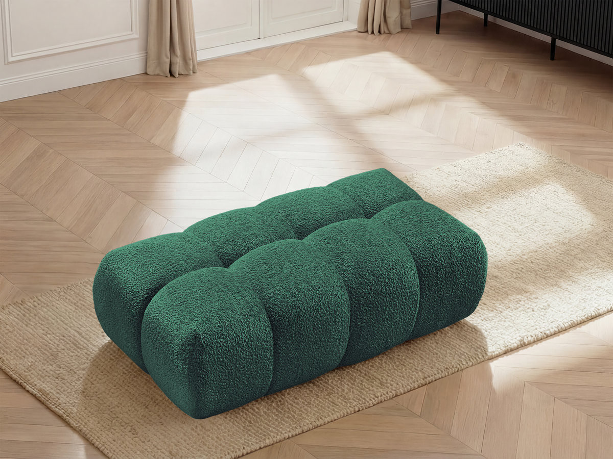 Pouf JAYA chenille vert foncé — vue 5
