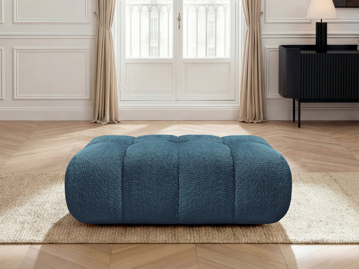 Pouf JAYA chenille bleu clair — vue 4