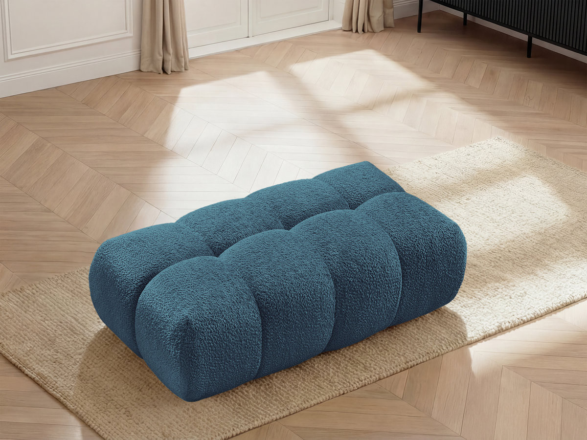 Pouf JAYA chenille bleu clair — vue 5