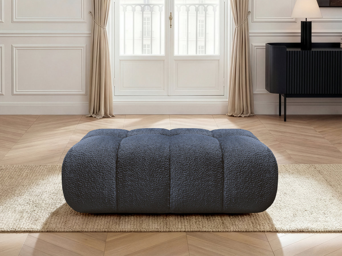 Pouf JAYA chenille bleu foncé — vue 5