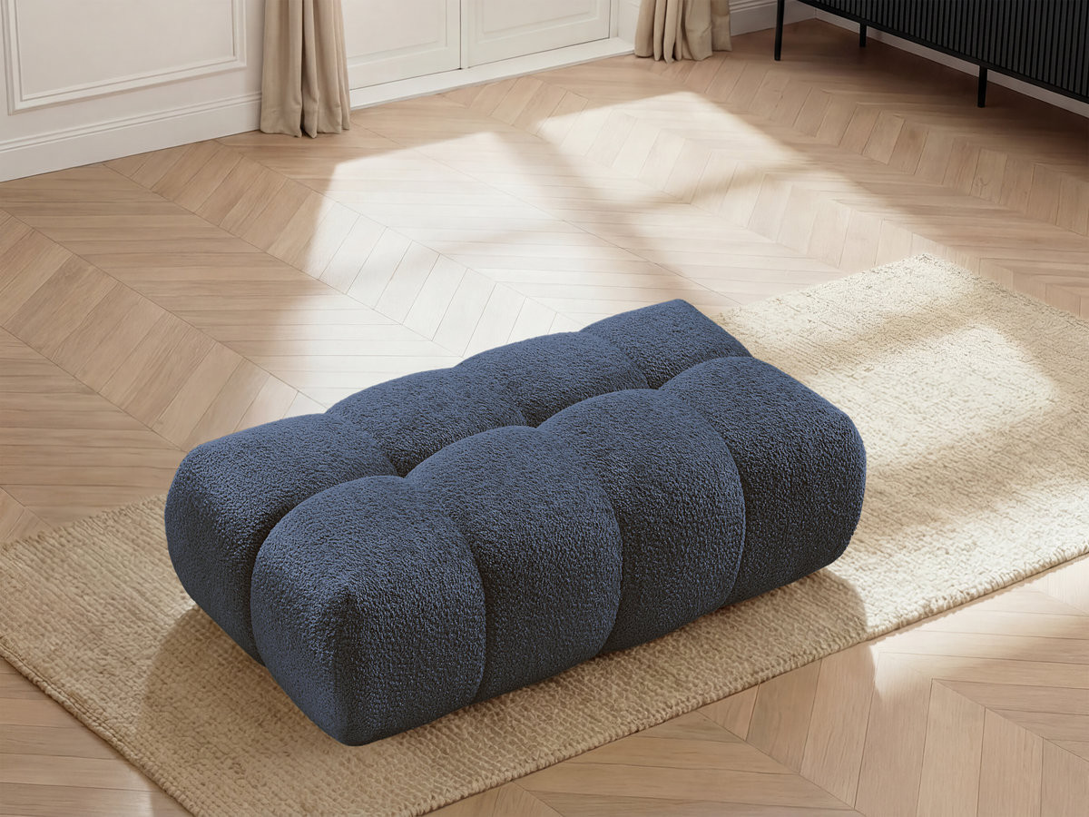 Pouf JAYA chenille bleu foncé — vue 4