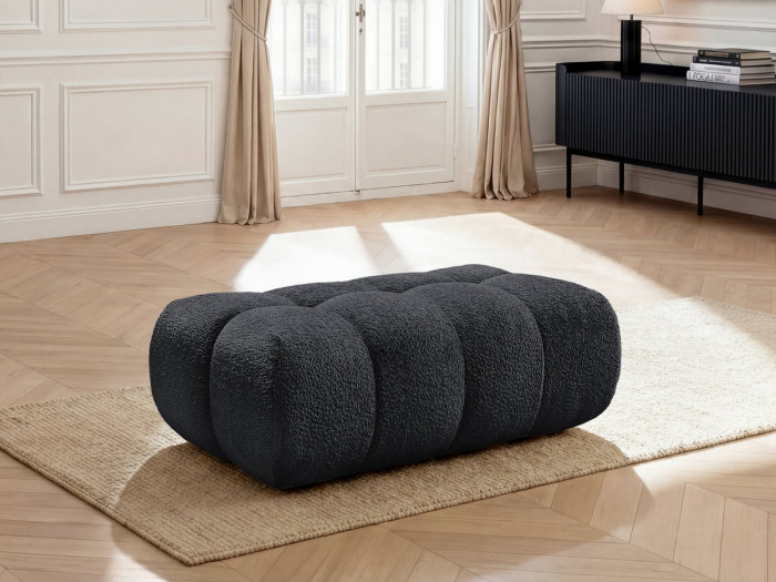 Pouf JAYA tissu chenille