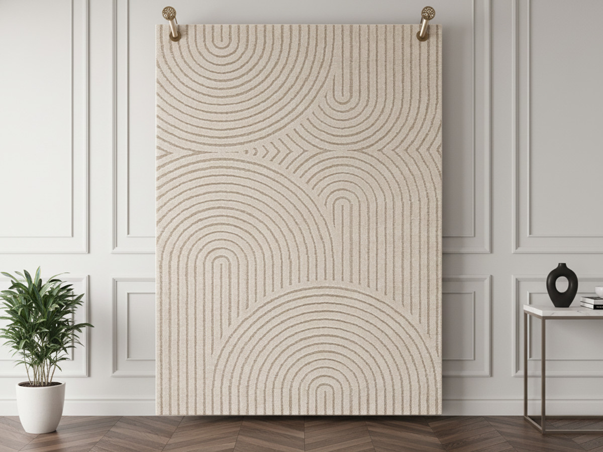 Tapis poils ras HERVE motif abstrait Tapis poils ras HERVE motif abstrait