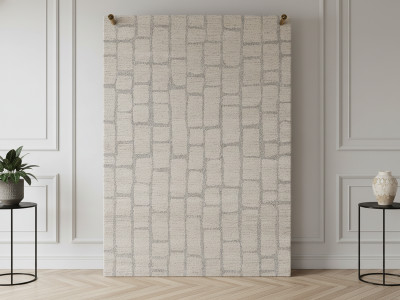 Tapis poils courts IKEDA motif abstrait
