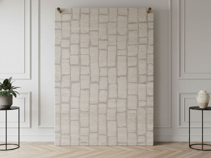 Tapis poil ras IKEDA motif abstrait