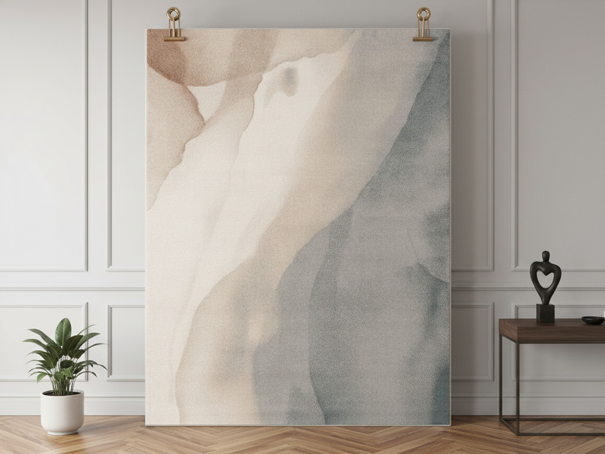 Tapis poils ras LIVIO motif abstrait