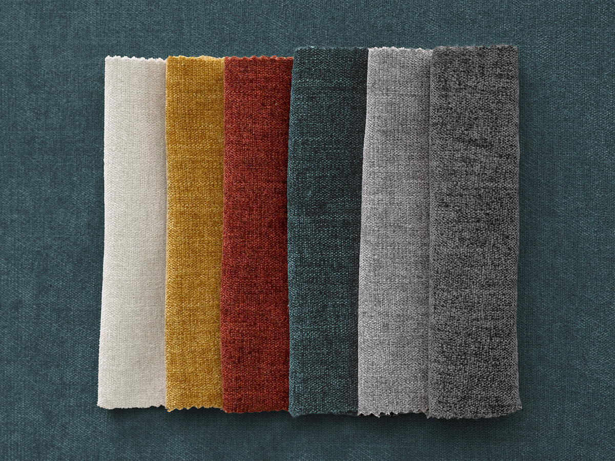 Canapé d'angle ENORE lisse bleu — vue 5