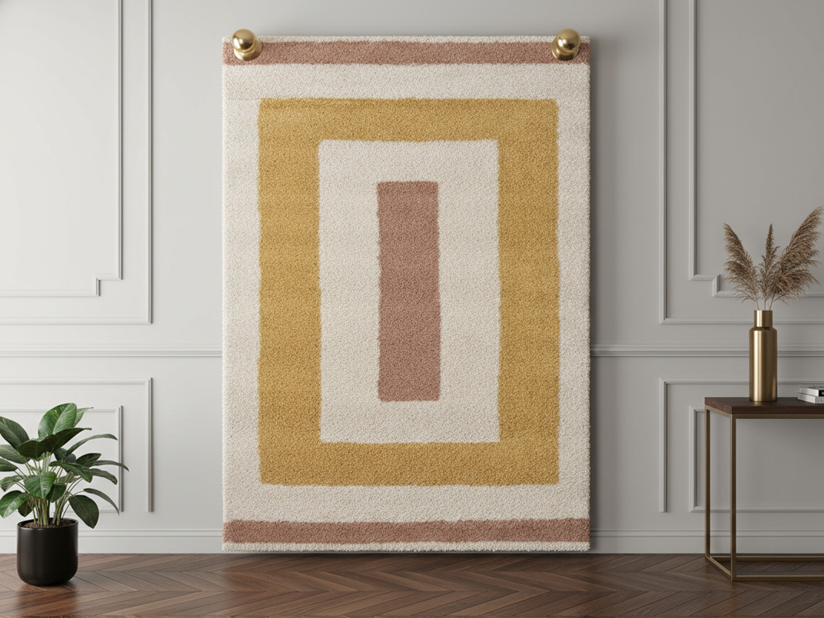 Tapis poils longs LOAN motif graphique Tapis poils longs LOAN motif graphique