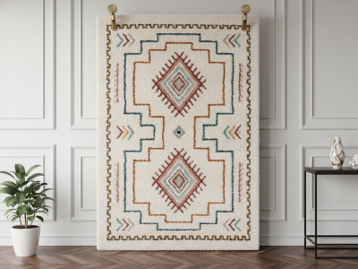 Tapis poils longs MIRA motif berbère