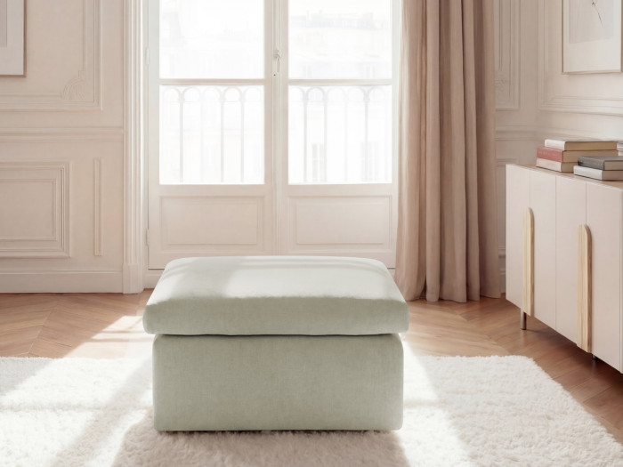 Pouf ENORE tissu lisse