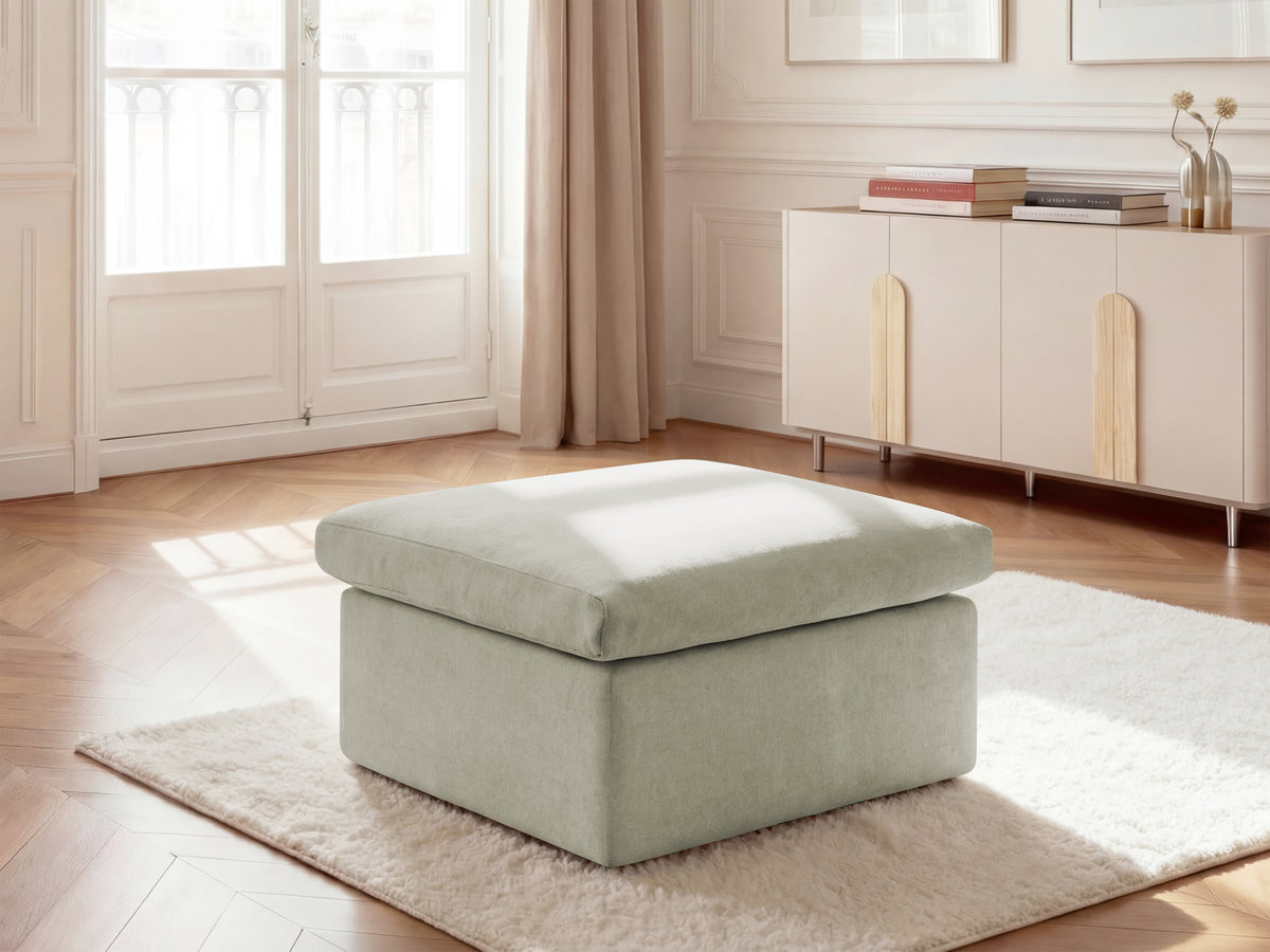 Pouf ENORE tissu lisse