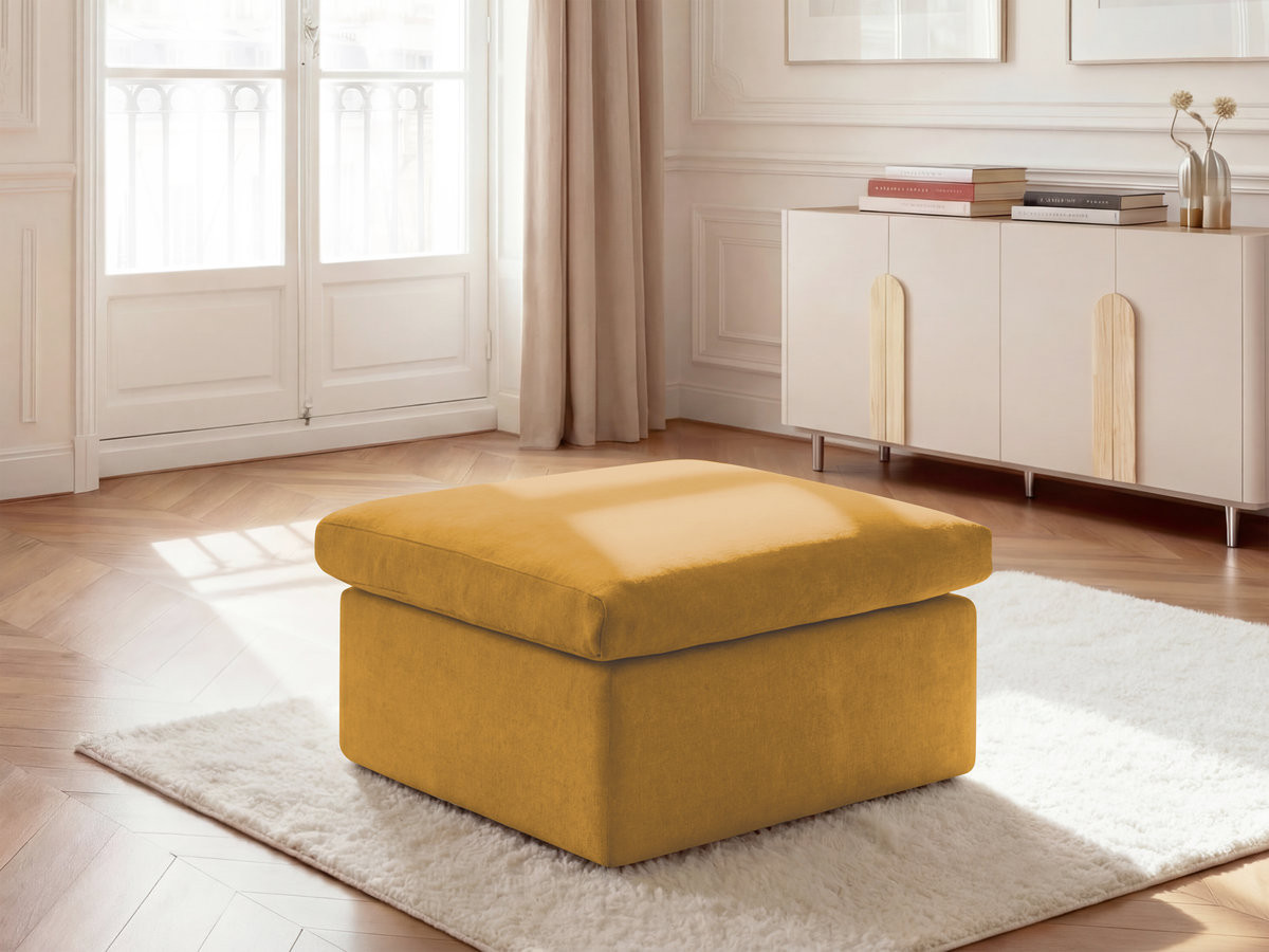 Pouf ENORE lisse jaune — vue 5