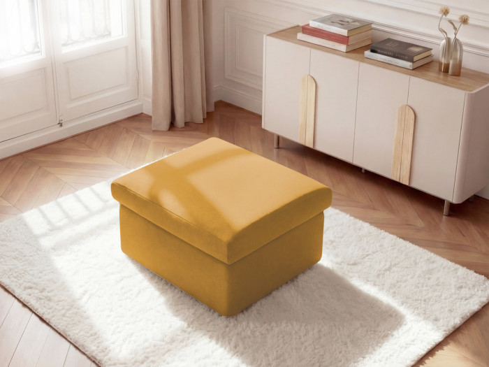 Pouf ENORE tissu lisse