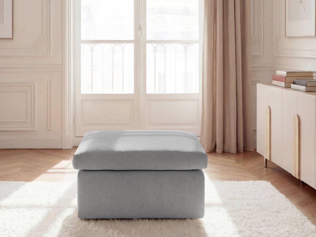Pouf ENORE lisse gris clair — vue 6