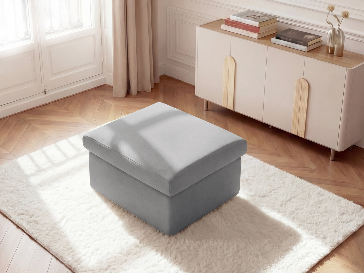 ENORE poef in gladde stof