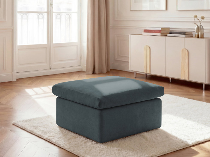 Pouf ENORE tissu lisse