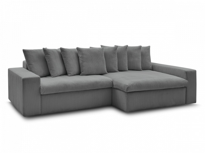 Canapé d'angle fixe ENORE velours côtelé
