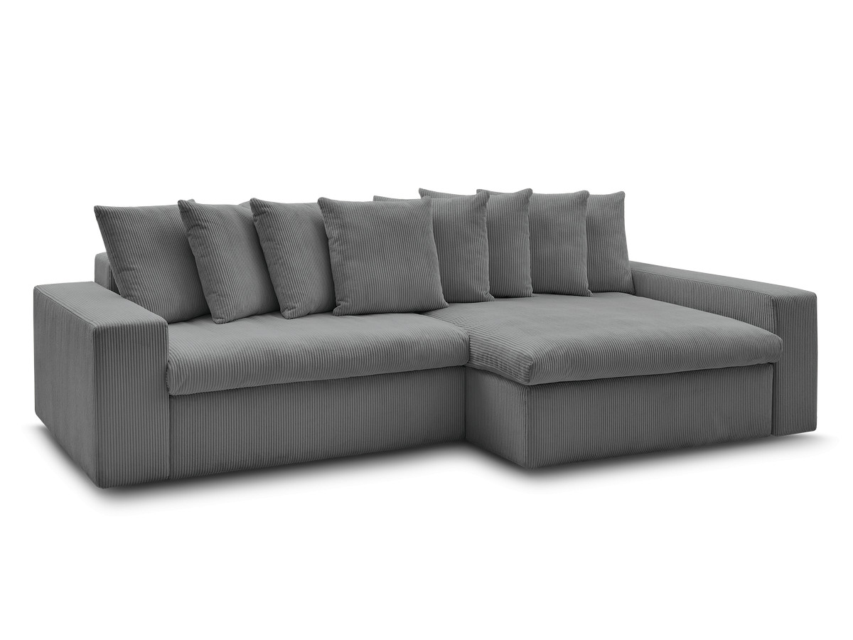 enore vaste hoekbank in corduroy gekleurd donkergrijs