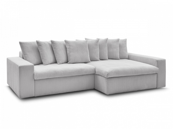 Canapé d'angle fixe ENORE velours côtelé