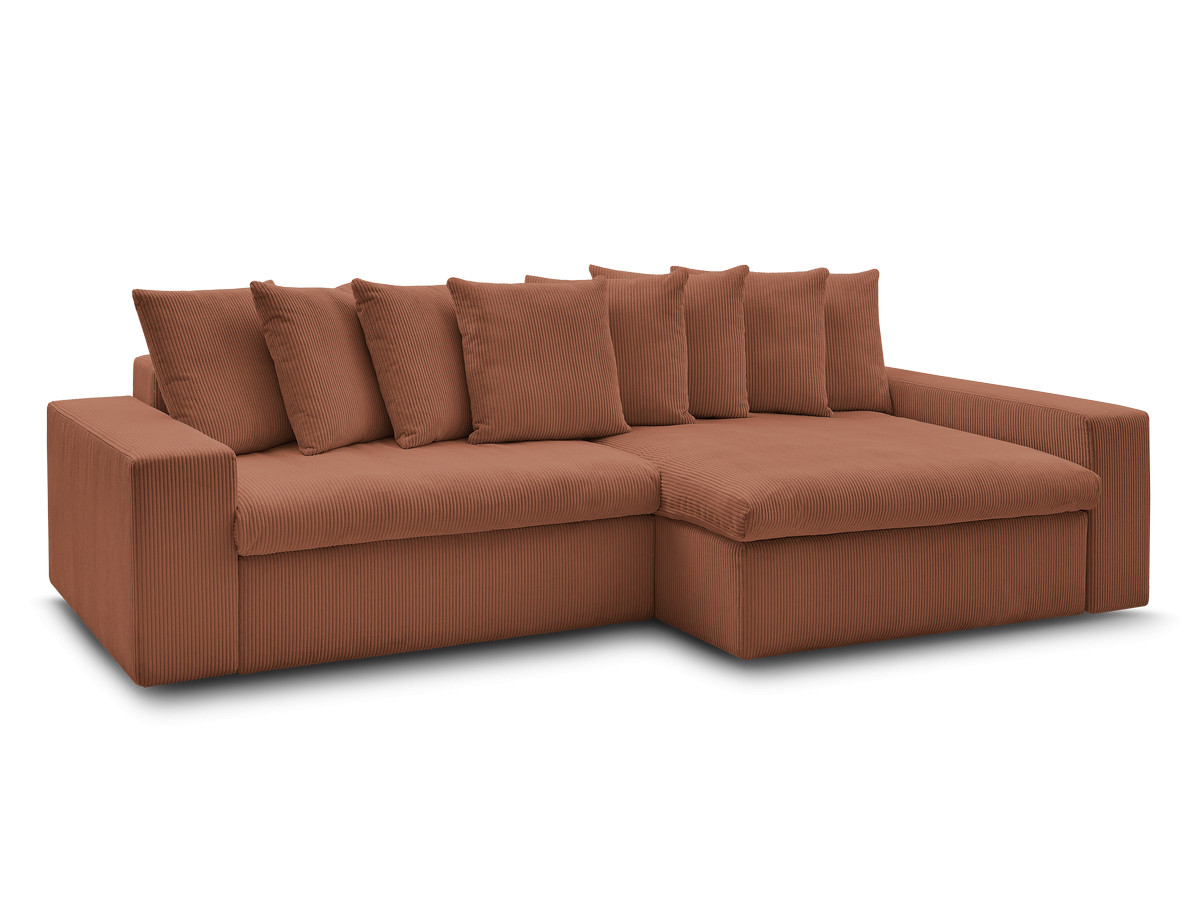 enore vaste hoekbank in corduroy gekleurd oranje