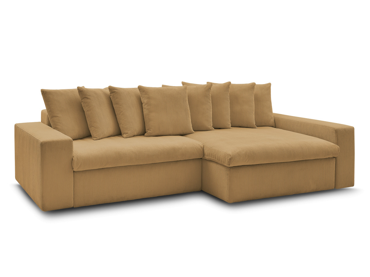 enore vaste hoekbank in corduroy gekleurd geel