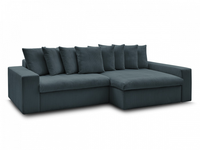 Canapé d'angle fixe ENORE velours côtelé