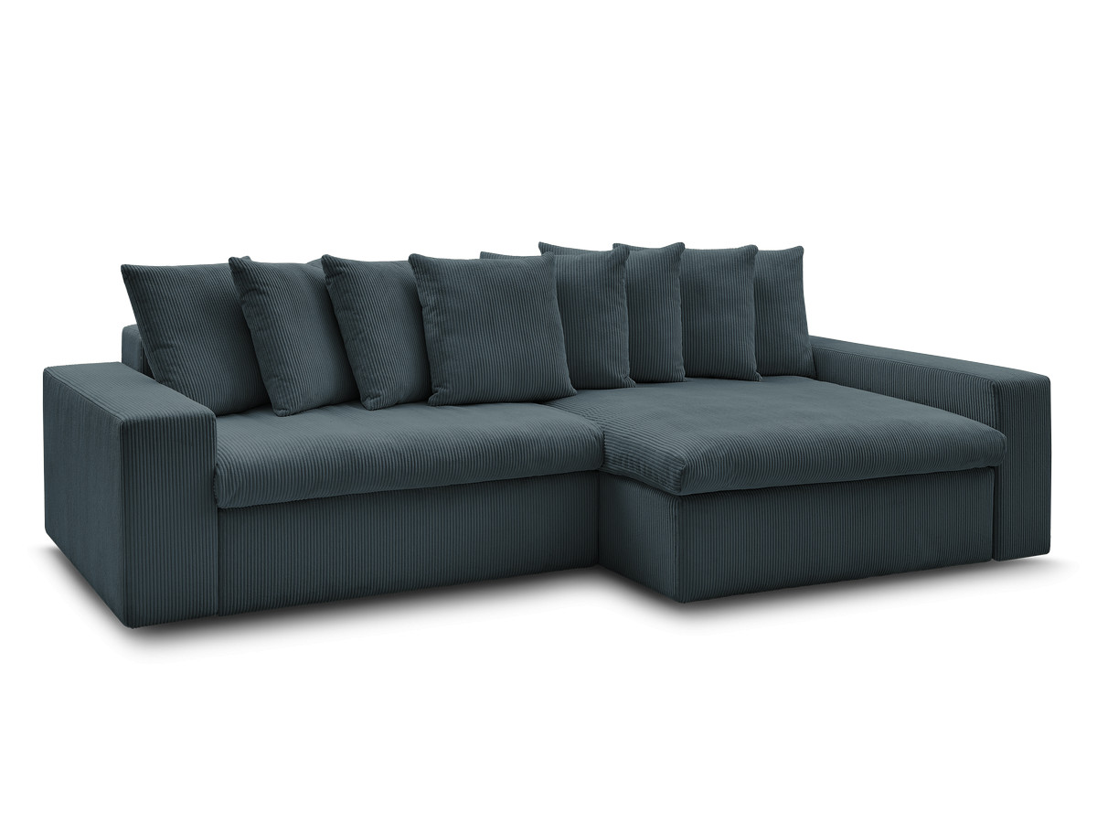 enore vaste hoekbank in corduroy gekleurd donkerblauw