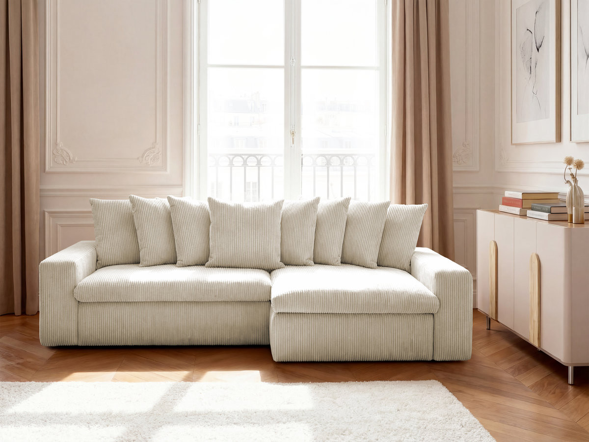 ENORE vaste hoekbank in corduroy