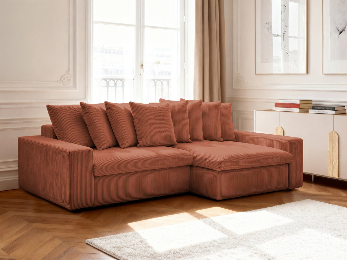 ENORE vaste hoekbank in corduroy