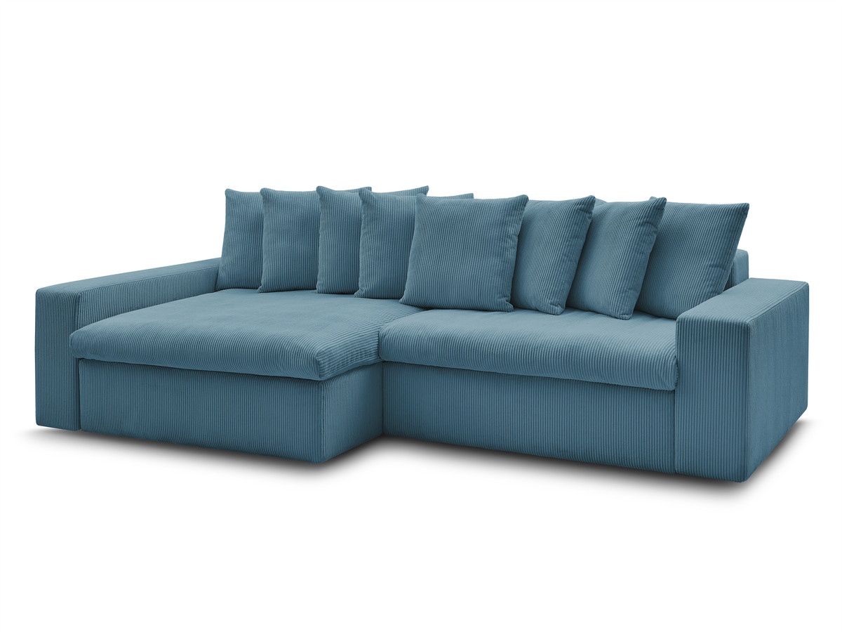 enore vaste hoekbank in corduroy gekleurd lichtblauw