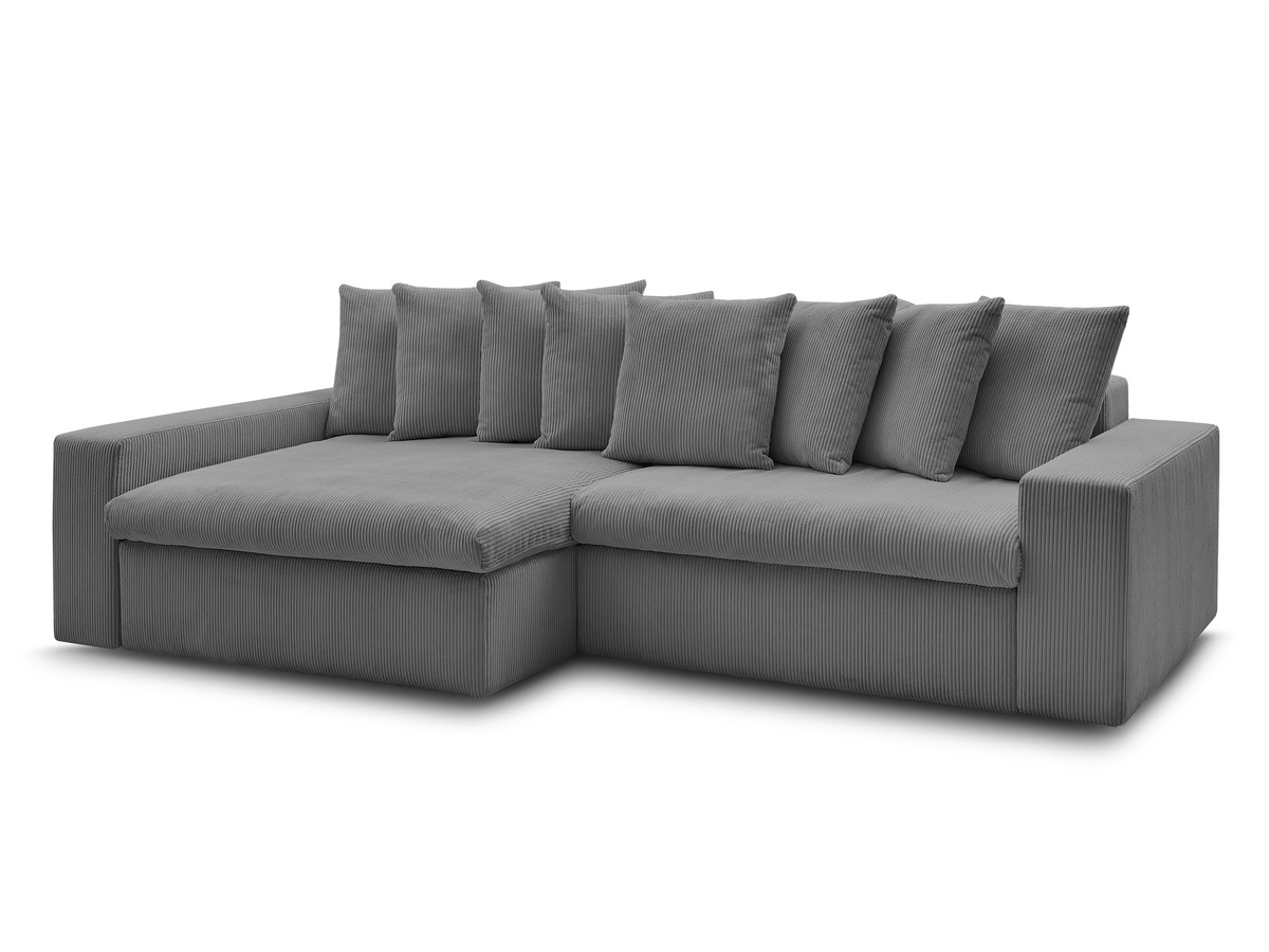 enore vaste hoekbank in corduroy gekleurd donkergrijs