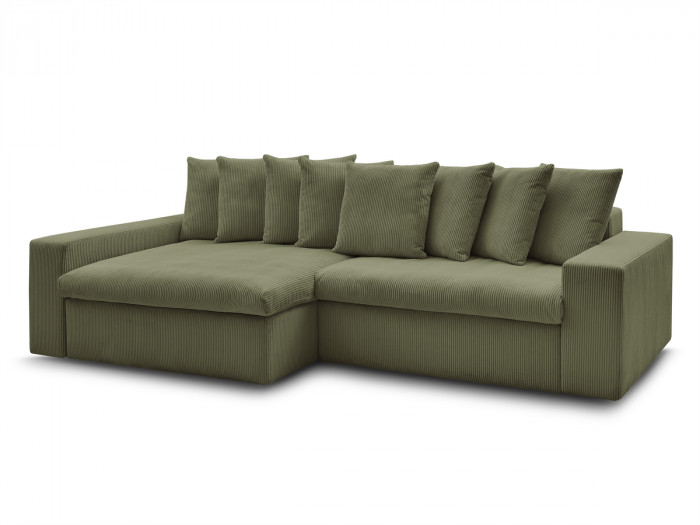 Canapé d'angle fixe ENORE velours côtelé