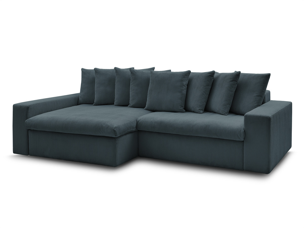 enore vaste hoekbank in corduroy gekleurd donkerblauw