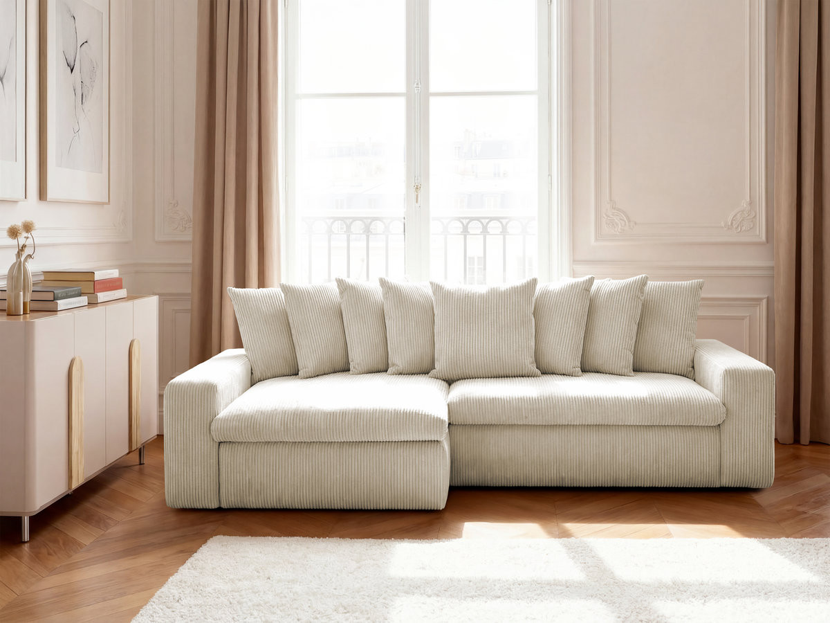 ENORE vaste hoekbank in corduroy