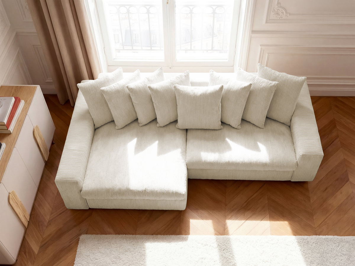 ENORE vaste hoekbank in corduroy