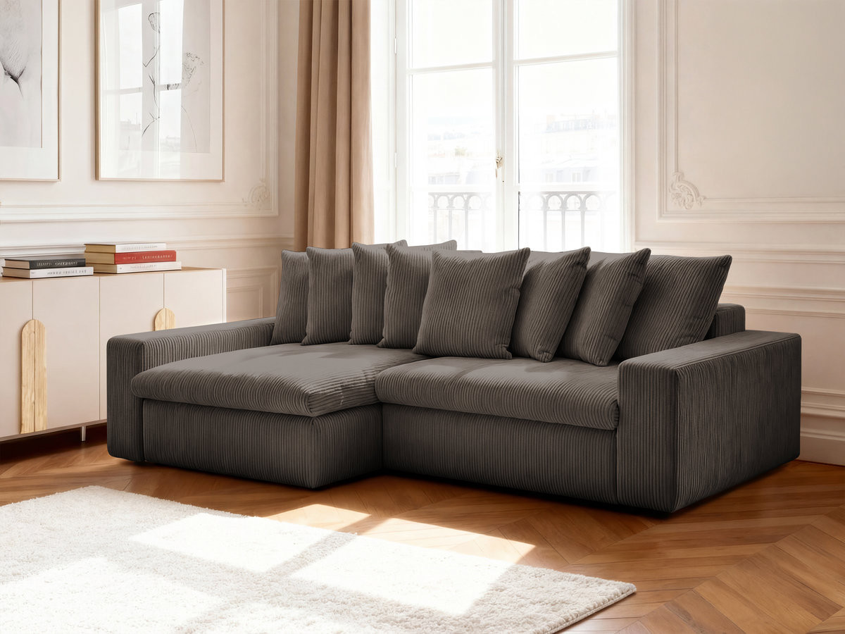 ENORE vaste hoekbank in corduroy