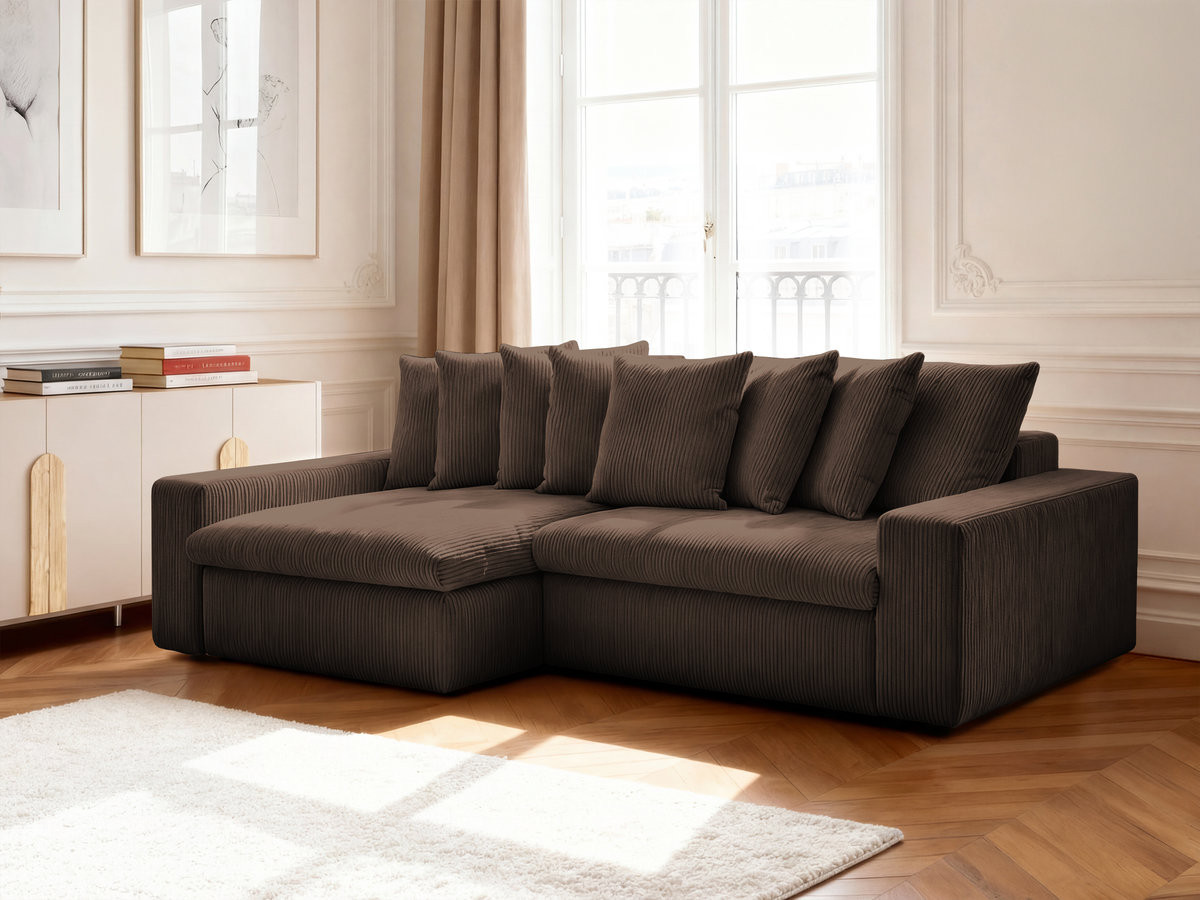 ENORE vaste hoekbank in corduroy