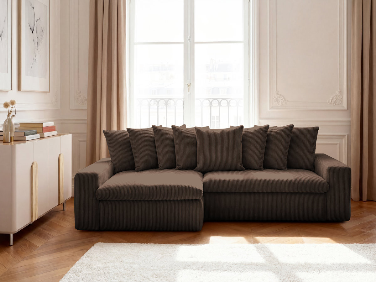 ENORE vaste hoekbank in corduroy