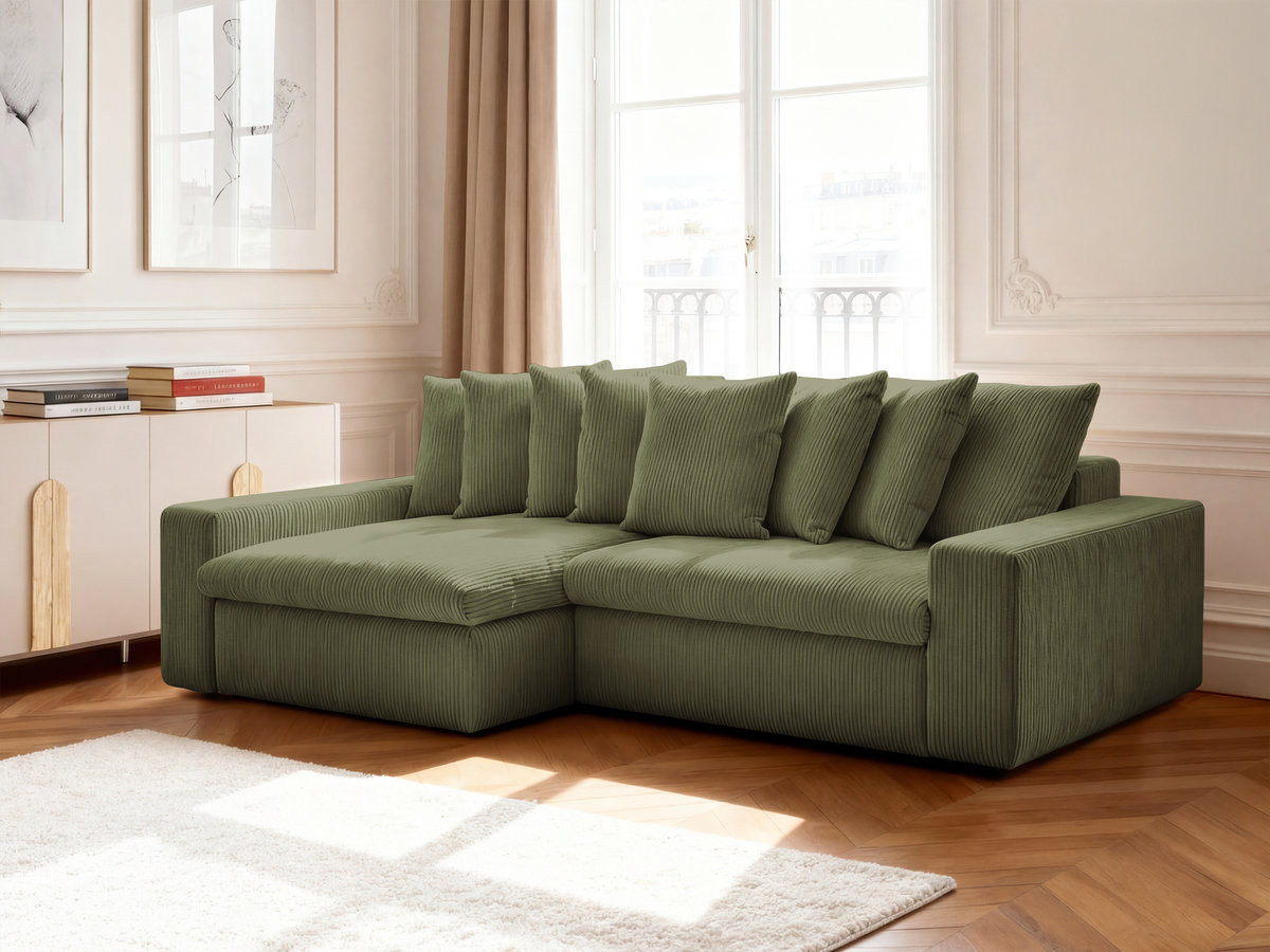 ENORE vaste hoekbank in corduroy