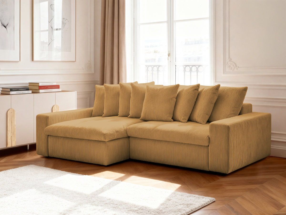 ENORE vaste hoekbank in corduroy