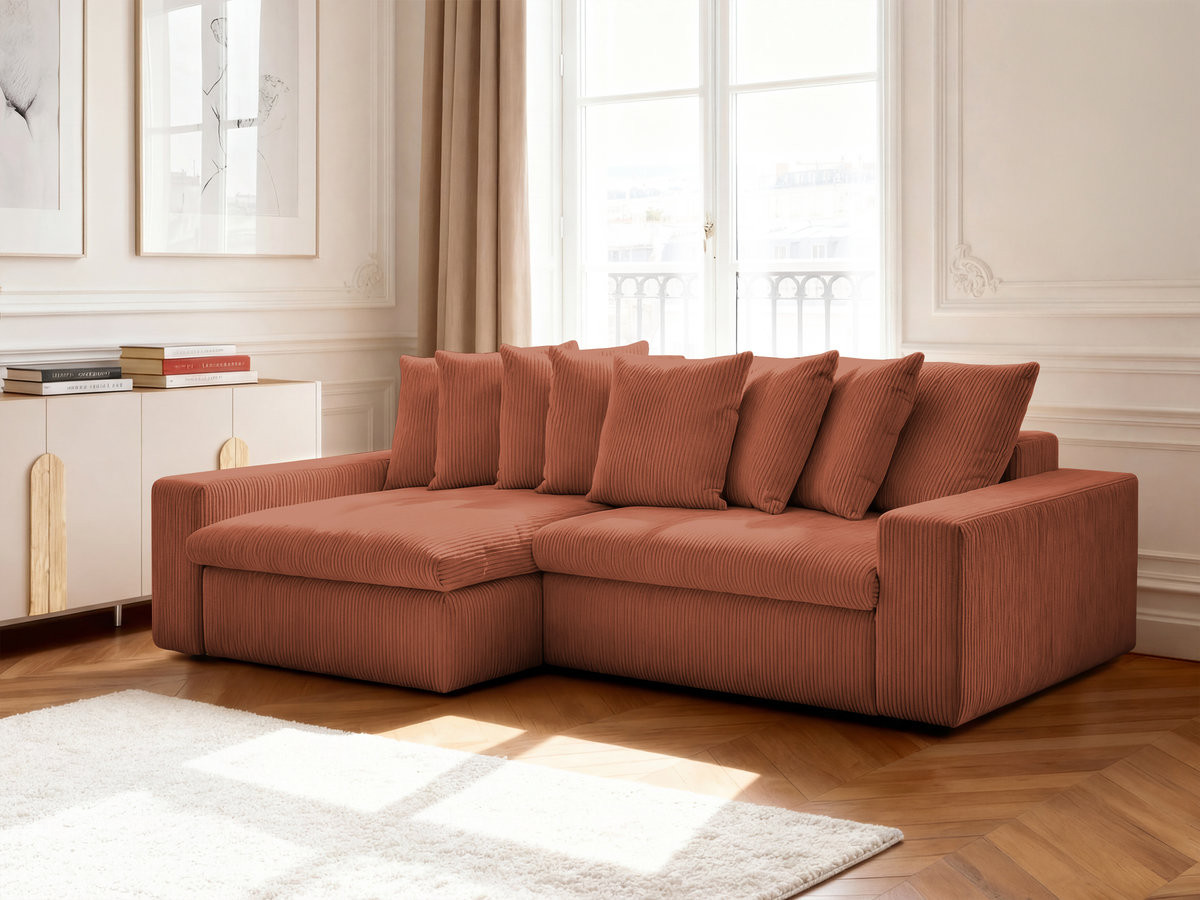 ENORE vaste hoekbank in corduroy