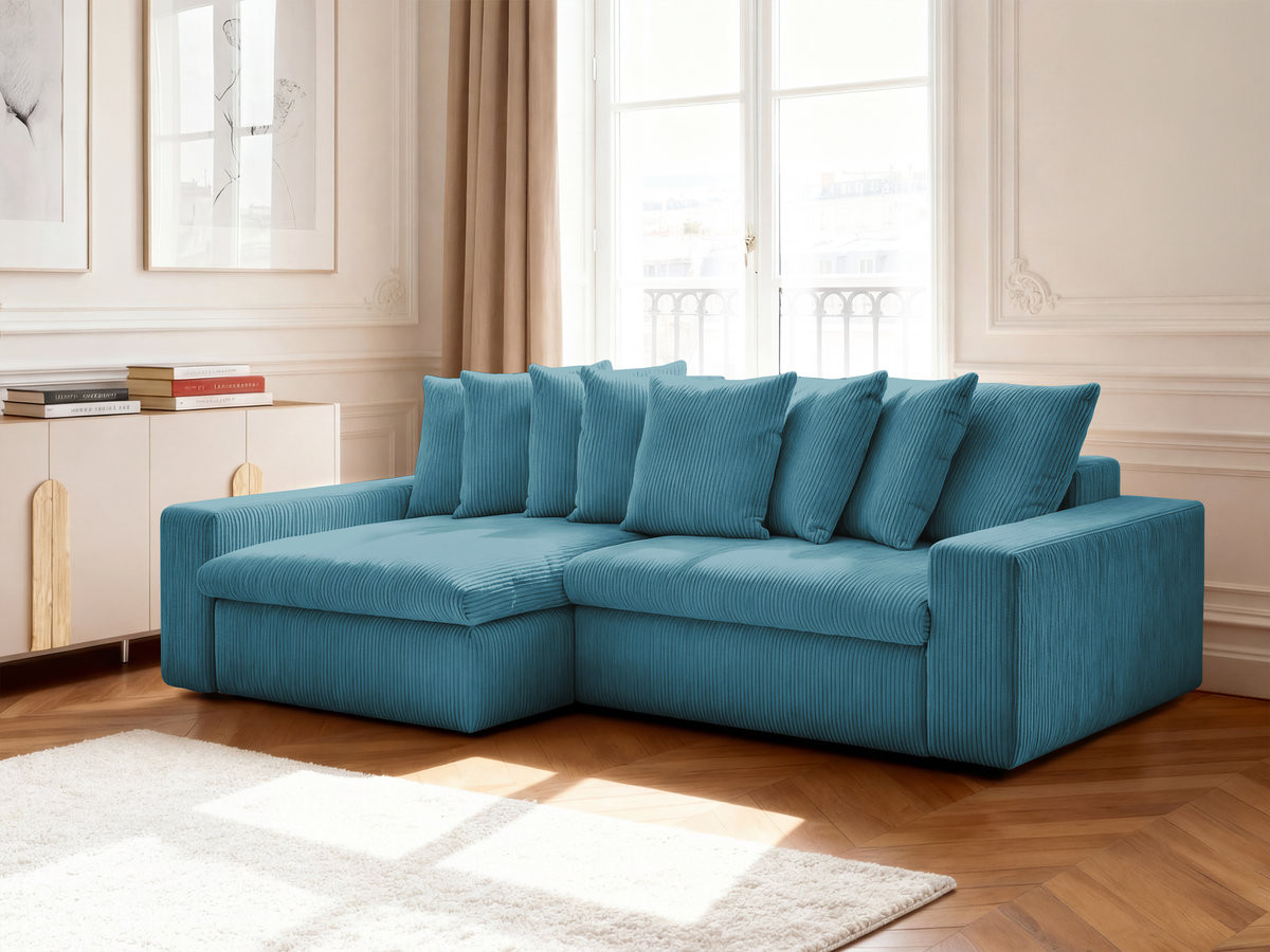 ENORE vaste hoekbank in corduroy