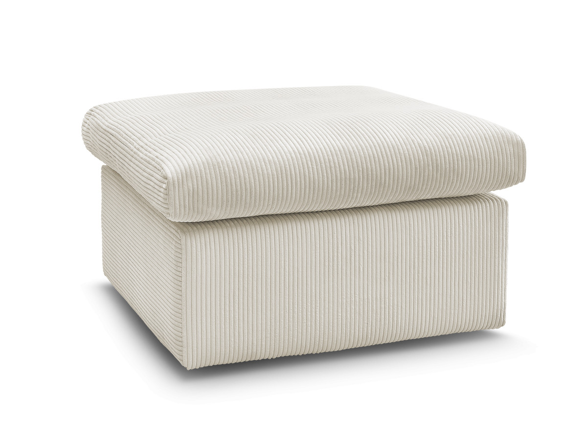 enore poef in corduroy stof gekleurd beige