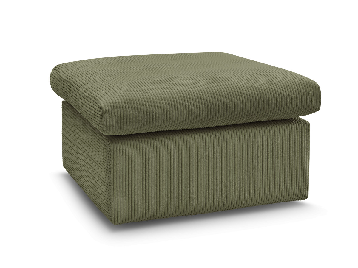 enore poef in corduroy stof gekleurd lichtgroen